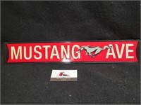Mustang Ave "Street" Sign 21" by 3 1/2"
