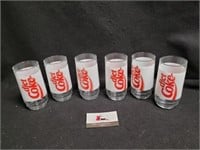 6 Pack of Diet Coke Glasses