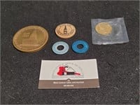 Lot of 5 Business Tokens Travles Insurance Maytag
