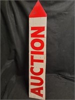 Auction Sign 2 sided plywood 8" by 45"