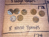 (8) Wheat Pennies