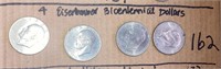(4) Eisenhower Bi-Centennial Dollars