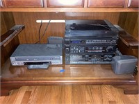 Panasonic Turntable, Amp, Cassette, VHS/DVD
