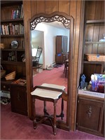 Large Mirror w/attached marbletop table