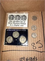 Wartime Nickels, 3 Dimes