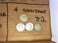 (4) Silver Dimes