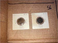 (2) Indian Head Pennies