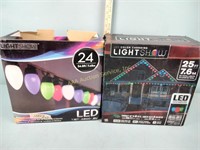LED Christmas lights, two boxes 24 feet and 25