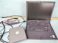 Dell Latitude laptop & accessories. Powers up,