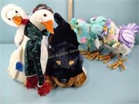 Applause and Cuddle Zone plush animals- NWT,