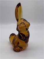 Lovely Amber Crystal Bunny Rabbit Paperweight