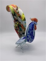 Murano Art Glass Tall Rooster Figurine