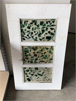 Vintage Stained Glass Style Window Panel