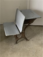 Vintage Iron & Wood School House Desk