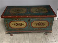 Antique Old World Danish Marriage Chest