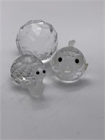 Trio Cut Crystal Paperweights