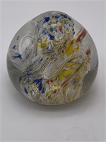 Blown Art Glass Swirl Small Paperweight