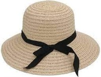 Braided Straw Bucket Hat With Bow