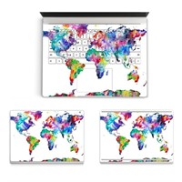 World Map Laptop & Keyboard Cover