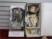 (2)New Porcelain dolls w/stand.