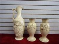 (3)Royal Haeger Vases. Pottery.