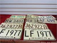 (10)Illinois automotive License Plates.