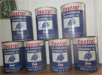 7 Castrol Snowmobile Oil Full Cans