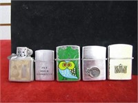 (5)Assorted Vintage Cigarette lighters.