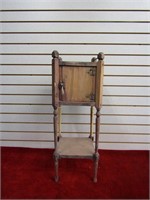 Antique wood smoking stand? Side table.