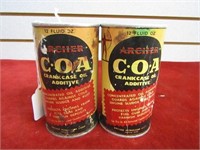 (2)Archer crank case oil additive. 12oz.