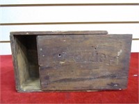 Antique premier wood cod box.