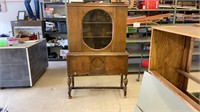 Antique Oval China cabinet.