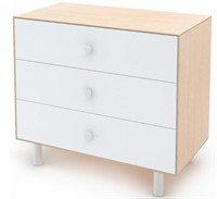 New Oeuf Merlin Birch/White 3 Drawer Dresser