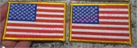 (2) New USA flag patches (2.25" x 3.5") - Nice