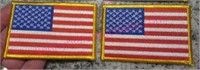 (2) New USA flag patches (2.25" x 3.5") - Nice