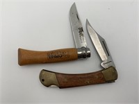 2 Knives Opinel France and Lock Blade