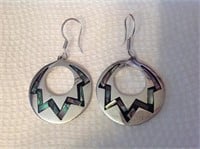 Sterling Silver Mexico Large Dangle Earrings