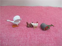 Mini Die Cast Chicken,Goose