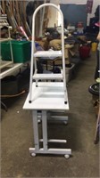 Step ladder and white desk
