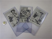 Cartes victoriennes 1880s (3) ex. ( tache au