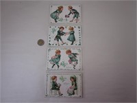 4 St Patrick's cartes postales en relief ( tape