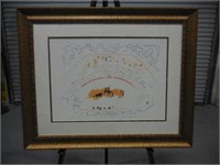 FRAMED PHOTOMECHANICAL GRAPHIC "CORRIDA"