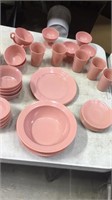 Pink dishes