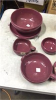 Rose colored dishes