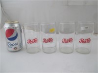 4 verres pepsi-Cola
