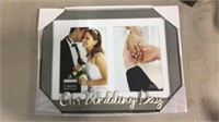 Our wedding day frame & 2 small trunks