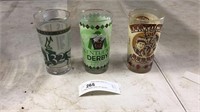3 Derby Glasses 132nd, 1977 and 2016