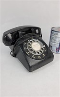 Téléphone à roulette noir, vintage