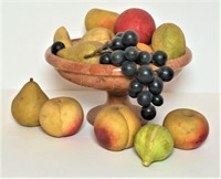 Italian Marble Fruit Bowl with Stone Fruit
