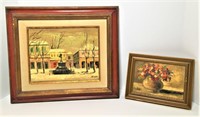 Riva and Contelli Framed Oil Paintings